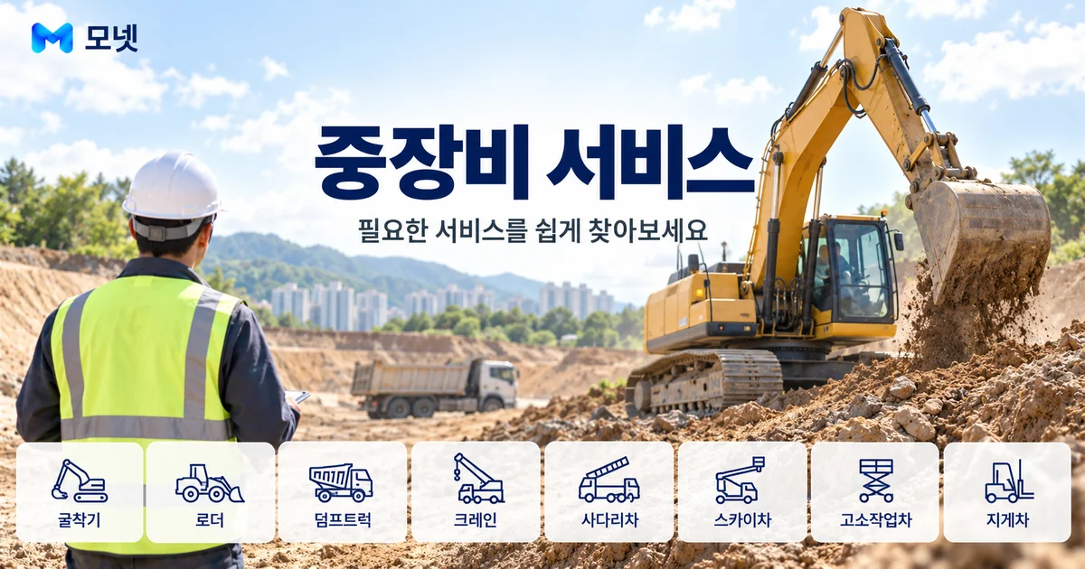 중장비 서비스 안내 이미지